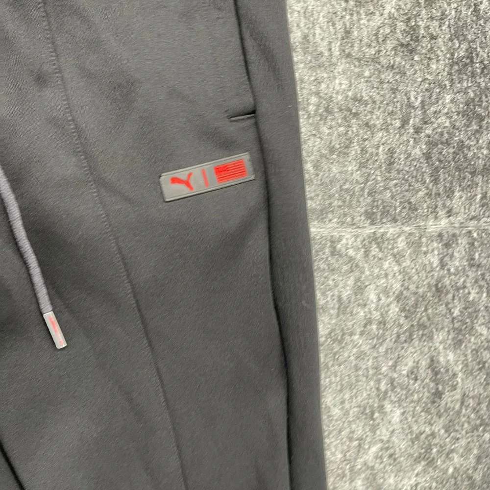 The Marathon Clothing Track Pants Mens Small  Black Red Joggers Puma TMC